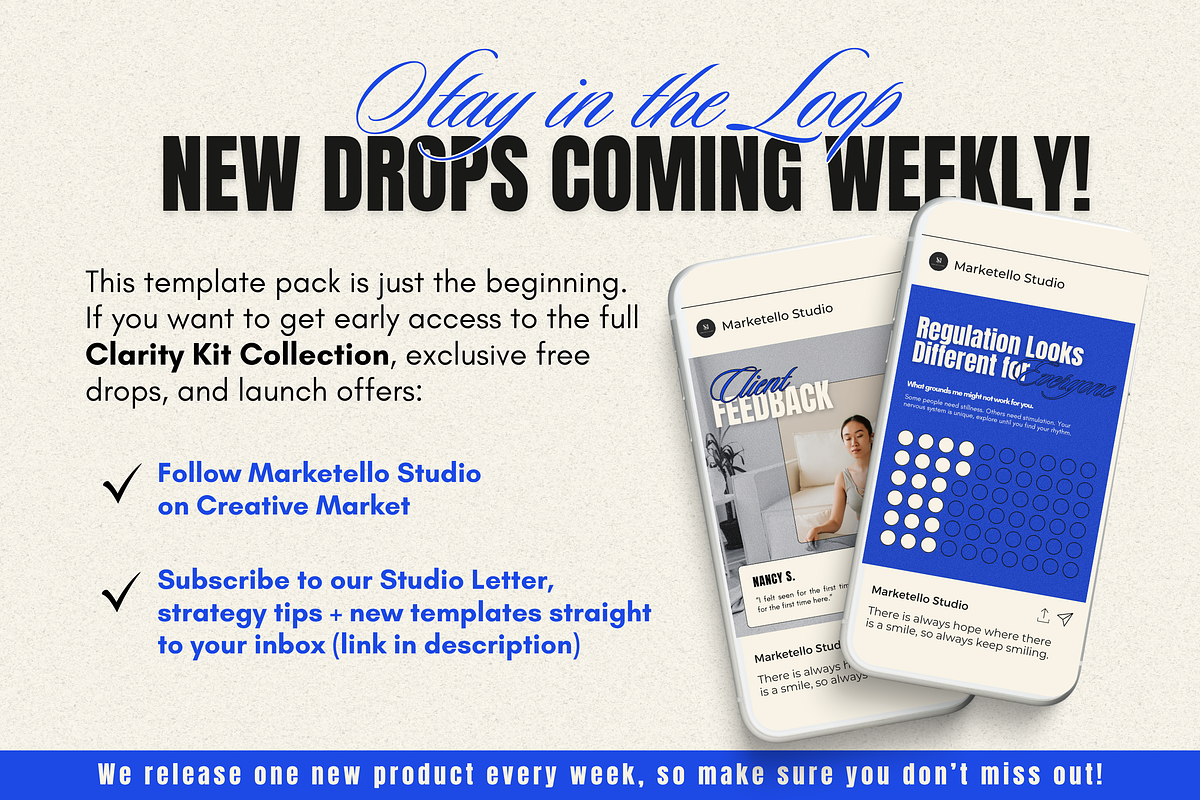 100 Instagram Post Templates I CANVA preview 5
