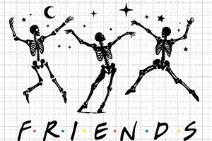 Dancing Skeletons Halloween Svg