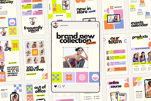 Modern Instagram Stories Posts Canva, a Social Media Template by Branding Babe Co.