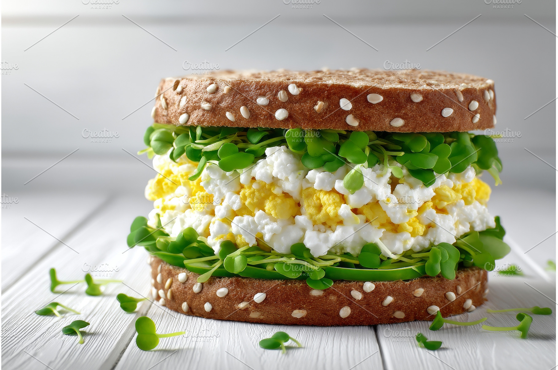 A tasty sandwich featuring hummus, a Food & Drink Photo by ZinetroN