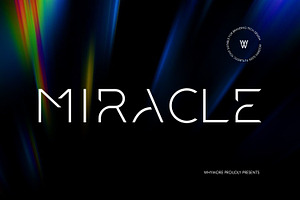 MIRACLE Sleek Futuristic Techno Font, a Sans Serif Font by WhymoreArt