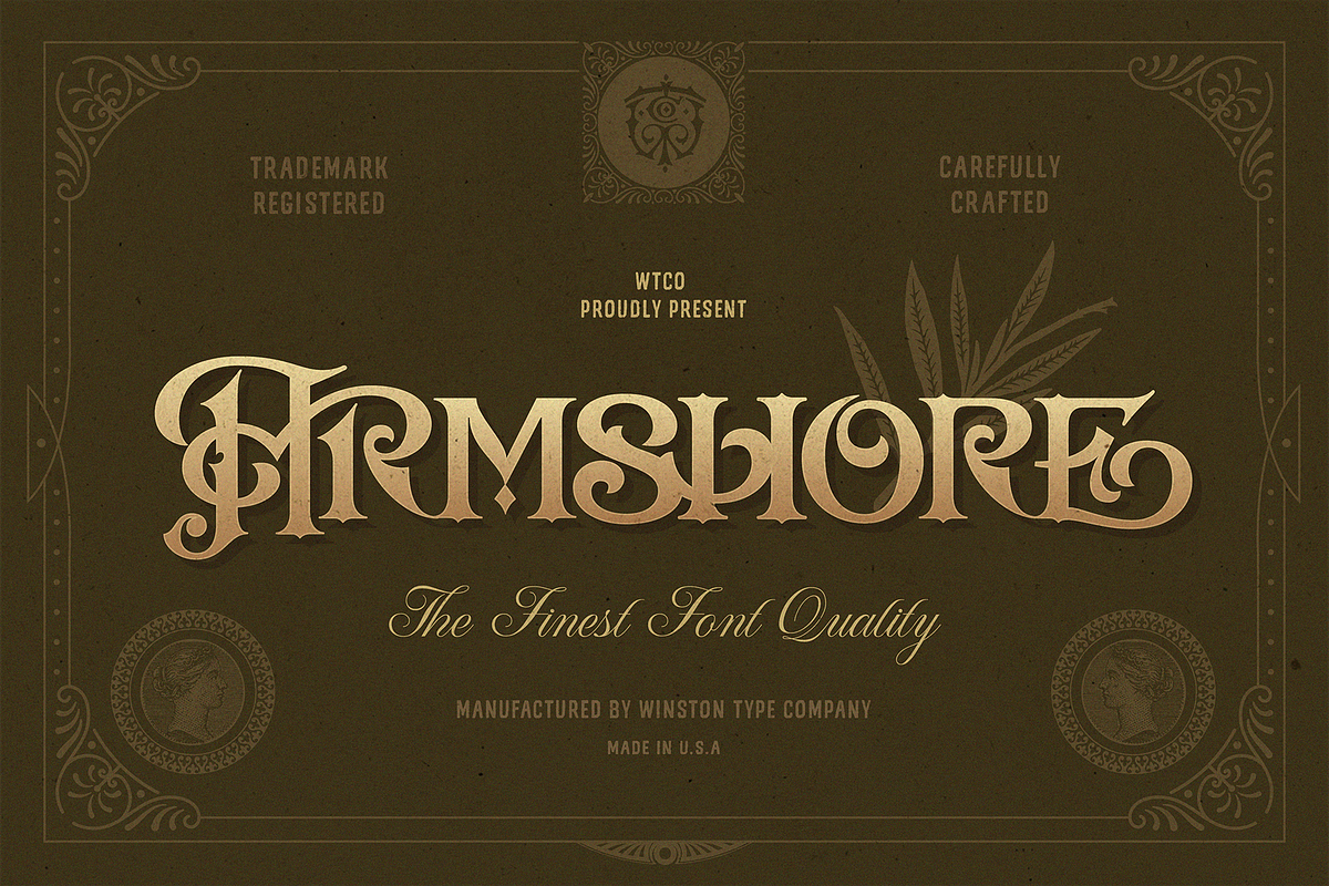 WT Armshore, a Font by Winston Type Co. (Photo 1 of 7)