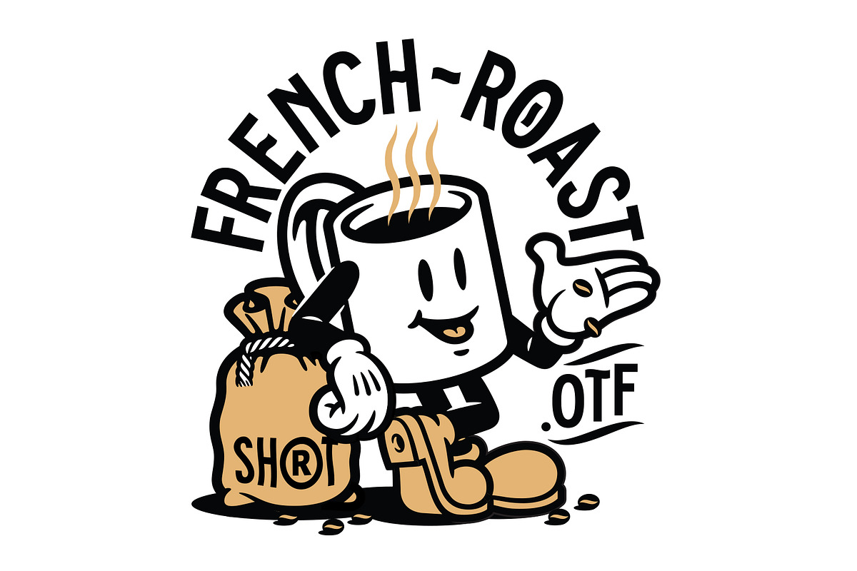 FRENCH-ROAST, a Font by MightySHORT