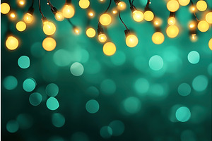 String lights with yellow glowing, an Object Illustration by Sergey Kotenev