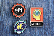 Enamel Pin Mockup, a Merchandise Mockup by Salih Kizilkaya (Thumbnail 1 of 5)