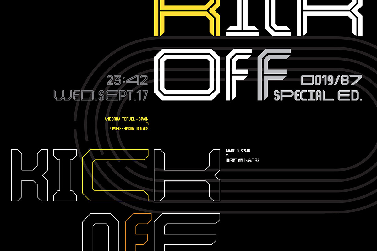 Kickoff Typeface preview 2