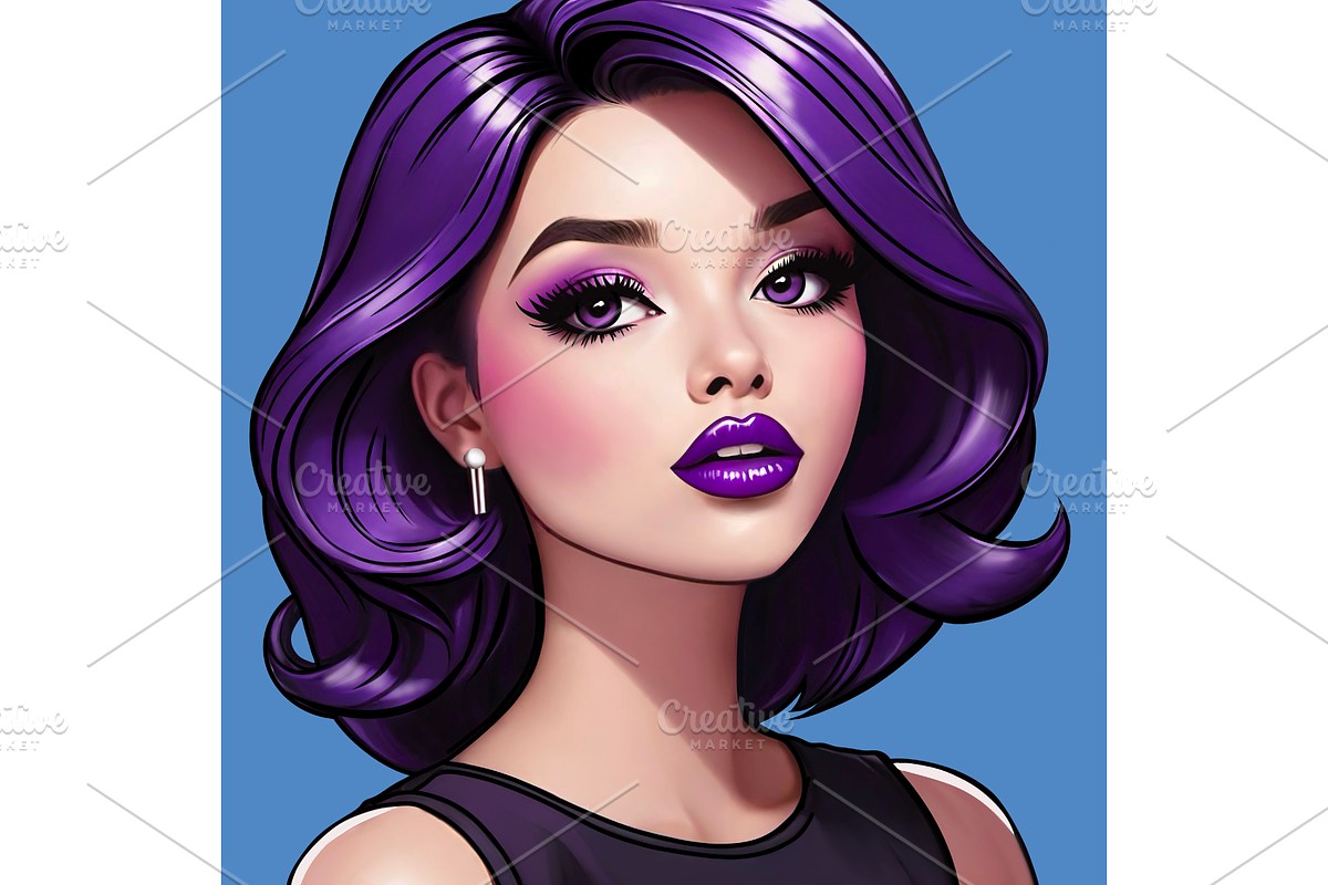 Beautiful bright girls portrait, a Person Illustration by MarisoArt (Photo 5 of 13)