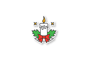 Christmas Candle Patch