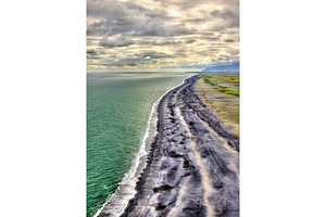 The black sand beach of vik in iceland containing beach, iceland, and black, a Nature Photo by Leonid Andronov