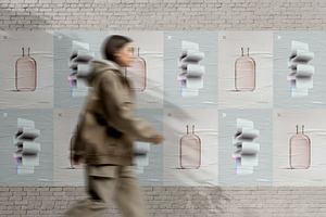 Street Poster Mockup on Brick Wall, an Advertising Mockup by Design Squad
