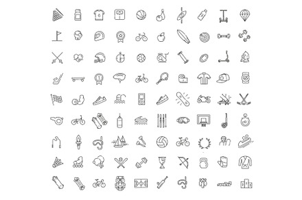 Outline web icon set - Sport, a Healthcare Illustration by Tettygreen