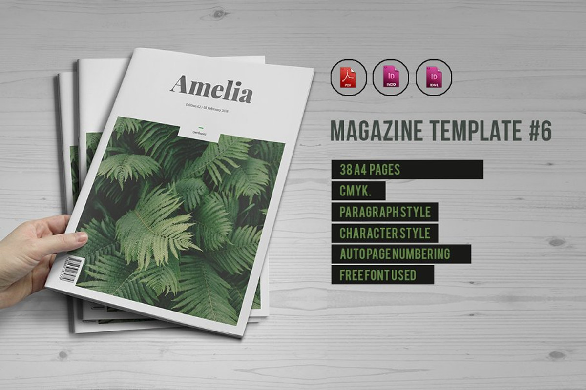 Indesign Magazine Template #6, a Magazine Template by spidergraph (Photo 1 of 12)