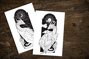 Dragons - hand drawn vector arts, an Animal Illustration by Croisy (Thumbnail 2 of 5)