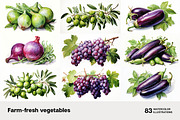 Farm-fresh vegetables. 83 images, a Food Illustration by Handmadefont (Thumbnail 11 of 14)