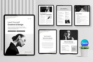 Black & White Canva Ebook Template, a Magazine Template by TheBrightGrap