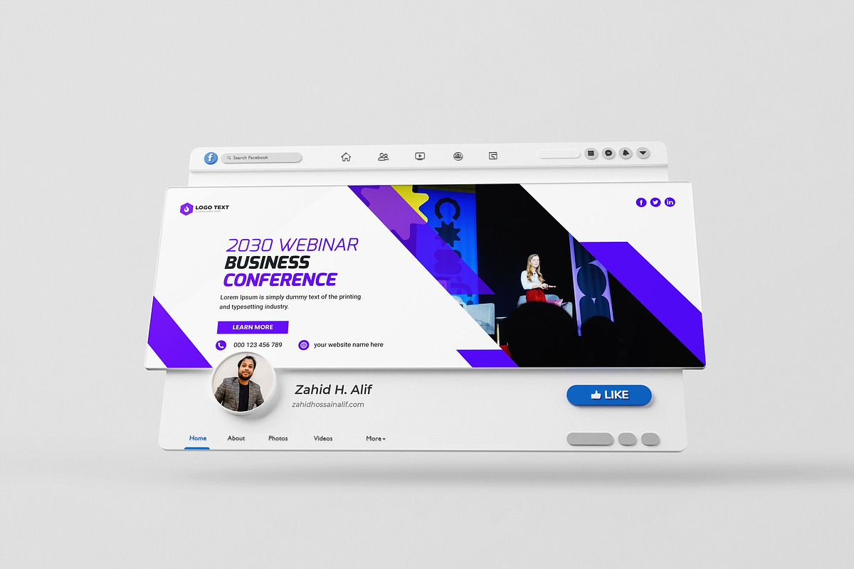Webinar Facebook Cover Banner Design, a Social Media Template by zahidhossainalif (Photo 2 of 4)