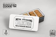 Metal Rectangular Cookie Tin Mockup, a Cups & Container Mockup by INCDesign (Thumbnail 7 of 8)