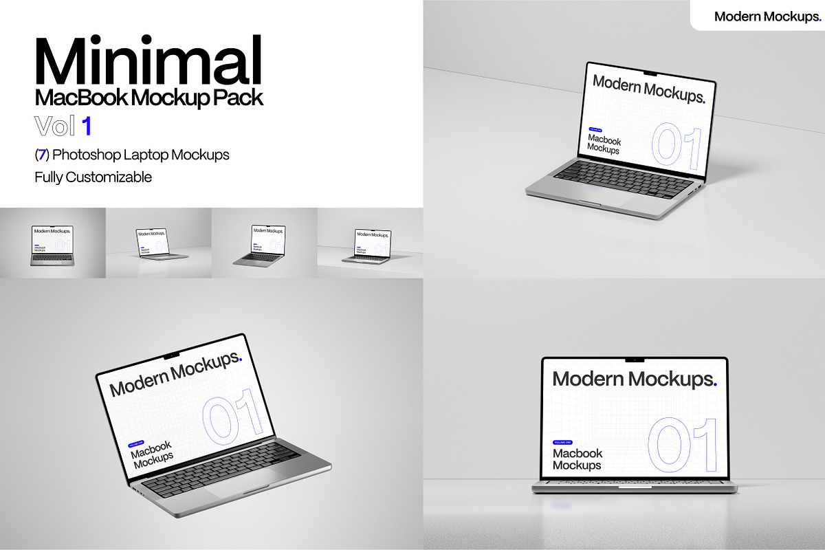 Minimal Macbook Mockups Vol 1, a Mac Mockup by Modern Mockups (Photo 16 of 17)