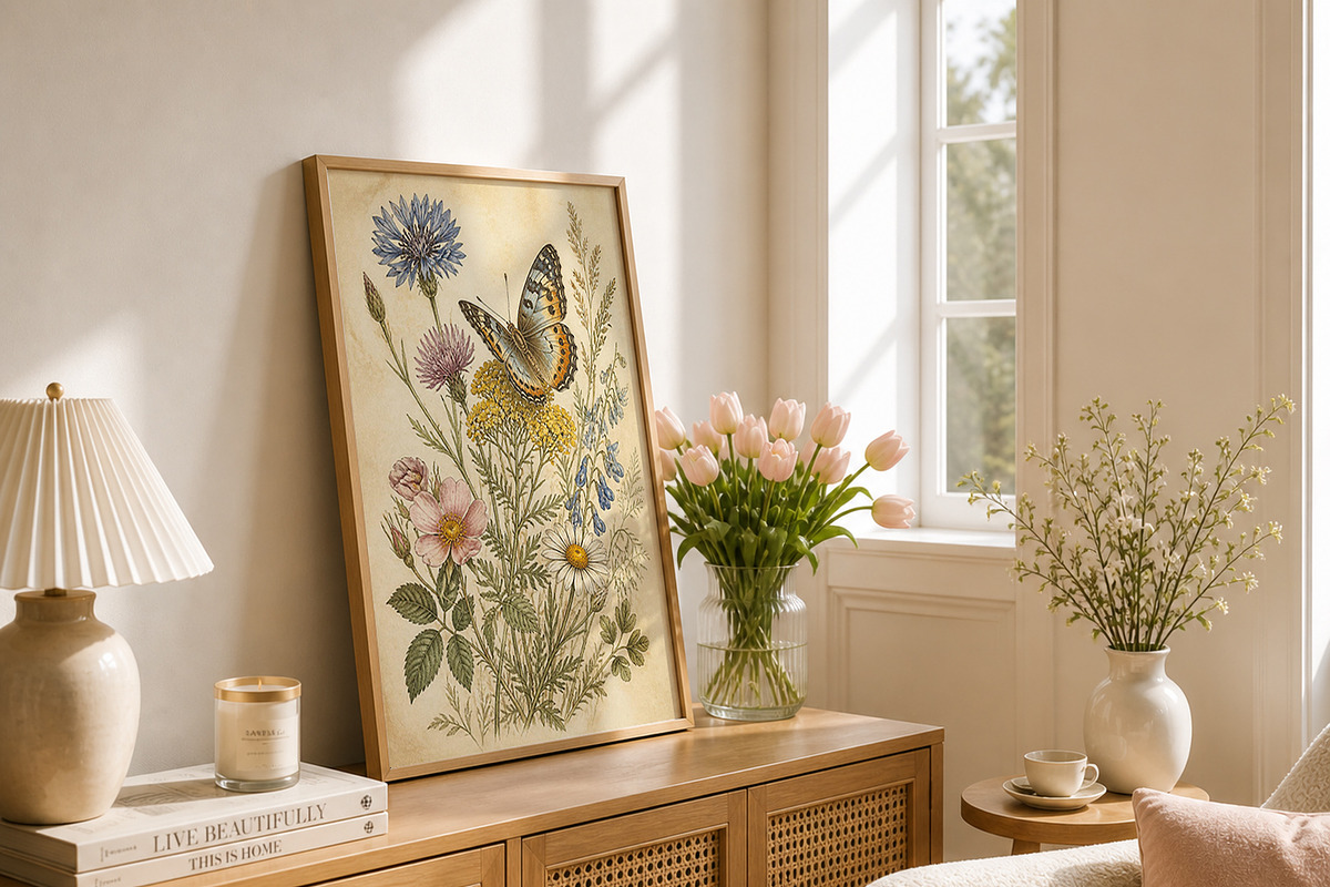 Vintage Wildflowers Wall Art, a Decorative Illustration by elfy creative (Photo 3 of 5)