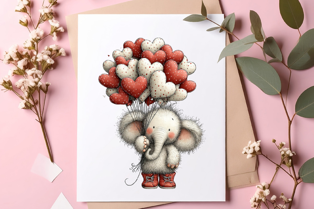 Valentine's Day Animals Clipart PNG, an Illustration by SinaCreation (Photo 7 of 11)