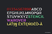 Warover a worn stencil typeface, a Sans Serif Font by deFharo (Thumbnail 4 of 7)
