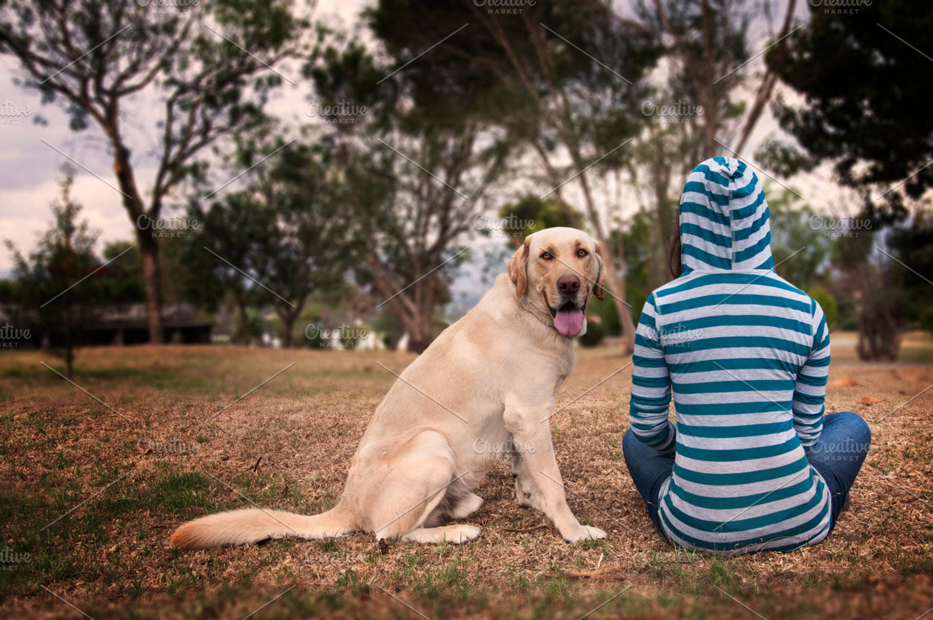 I love my dog stock photo containing girl and dog, an Animal Photo by REBECAZUM