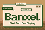 Banxel – Pixel Bold New Display Font, a Symbol Font by Drizy (Thumbnail 1 of 8)
