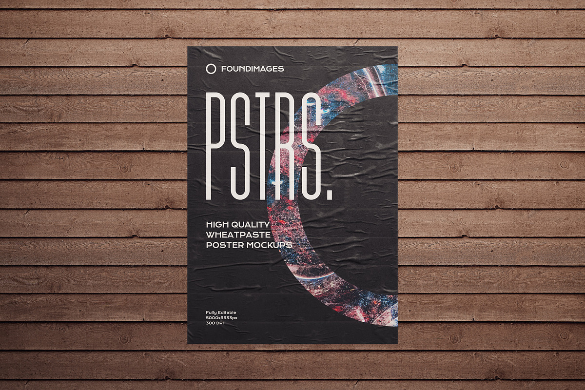 50 poster mockup bundle glued paper, an Advertising Mockup by FoundImages (Photo 54 of 55)