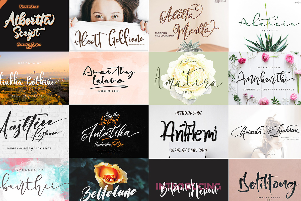 Handwritten Dream Bundle Fonts! preview 2