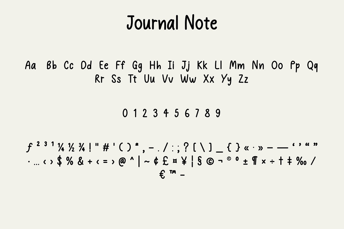 Journal Note Handwritten Font, a Handwritten Font by MyFontsShop (Photo 4 of 5)