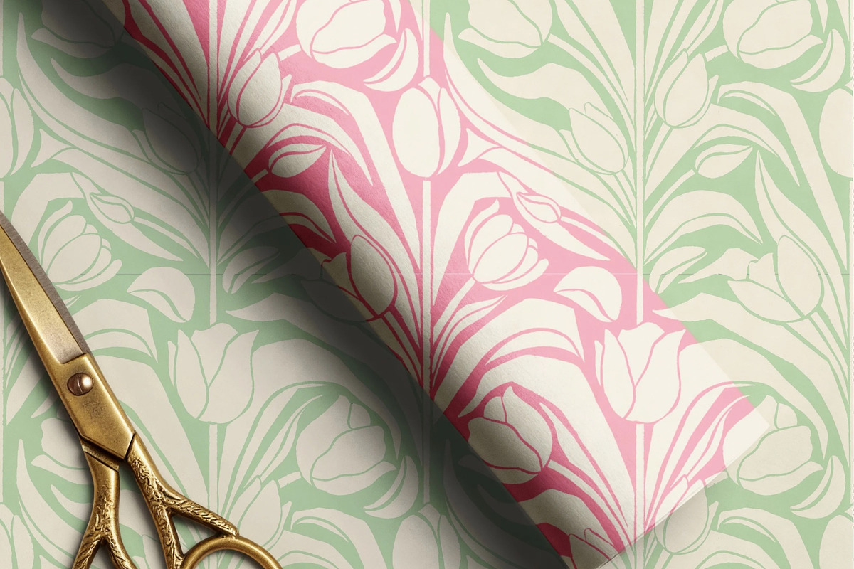 Vintage Tulip Seamless Pattern, a Pattern Graphic by CraftingOnSunday (Photo 4 of 5)