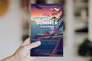 Summer mountain lake landscape, a Wallpaper Graphic by VectorVision (Thumbnail 5 of 11)