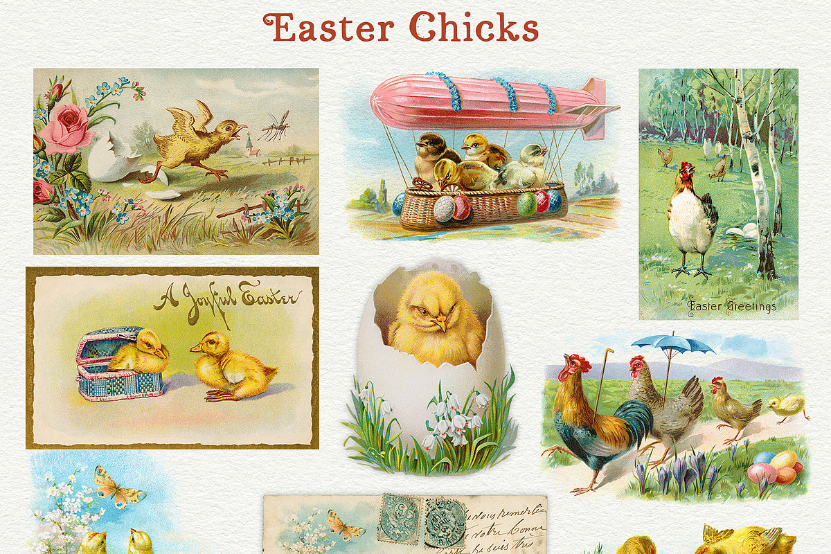 Vintage Easter Illustrations, a Seasonal Illustration by French Kiss Collections (Photo 4 of 16)