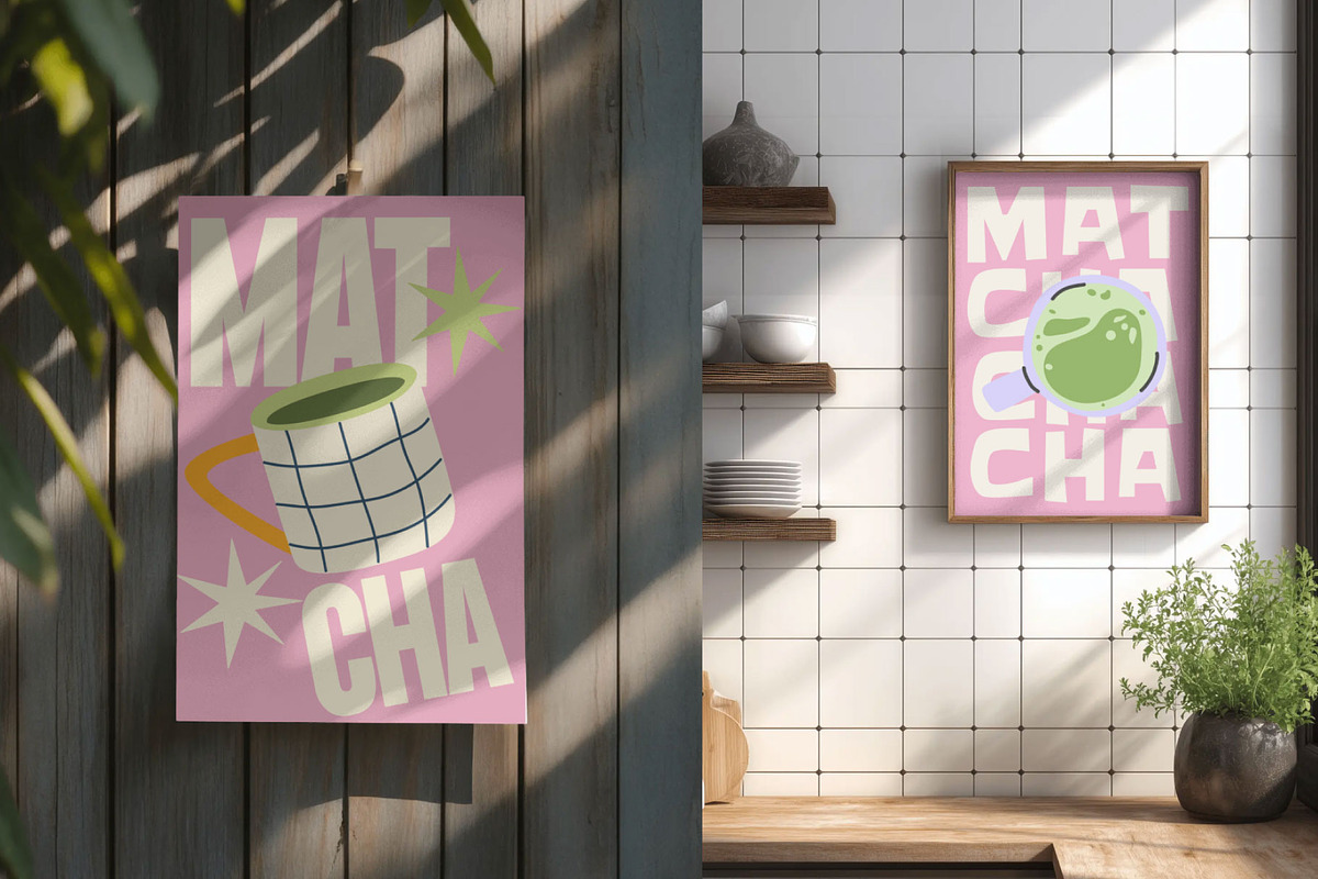 Matcha vector illustration Bundle, a Food Illustration by Luamor (Photo 5 of 10)
