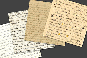 Vintage Handwriting Digital Paper