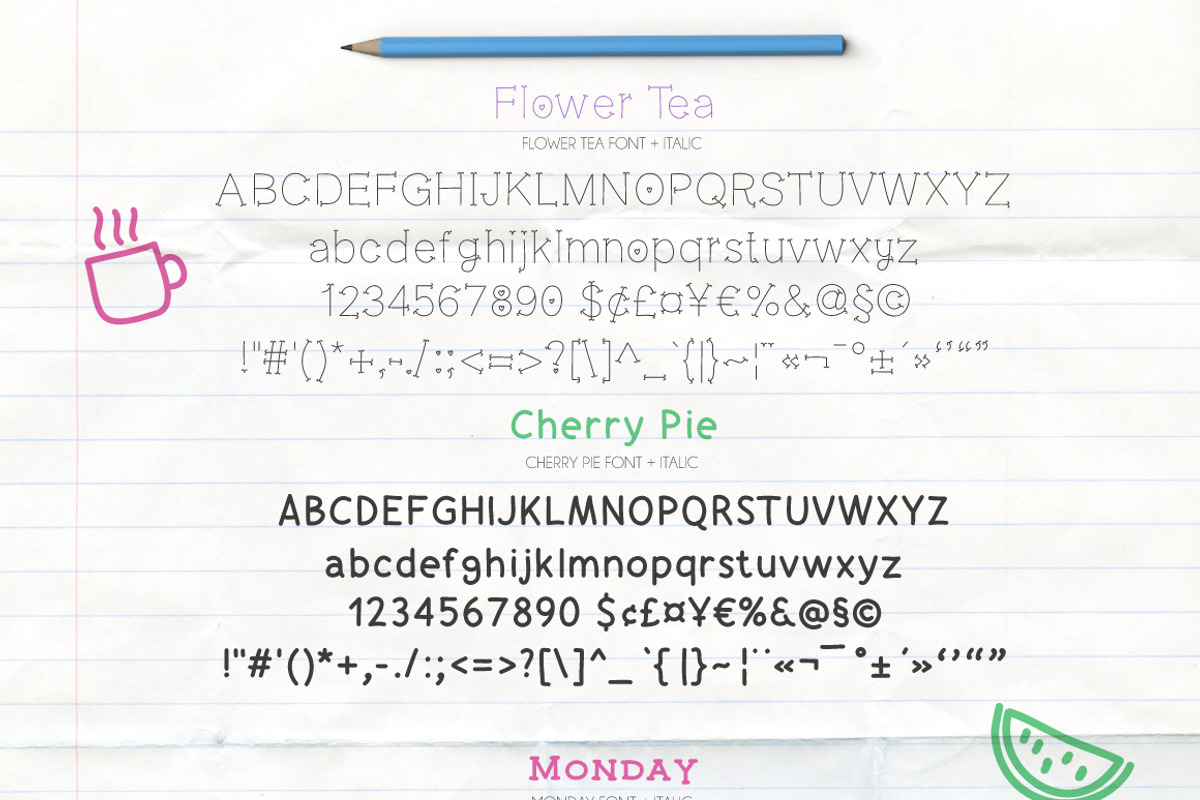 Fontytotty 25 Font Collection, a Sans Serif Font by Julia Dreams (Photo 10 of 11)