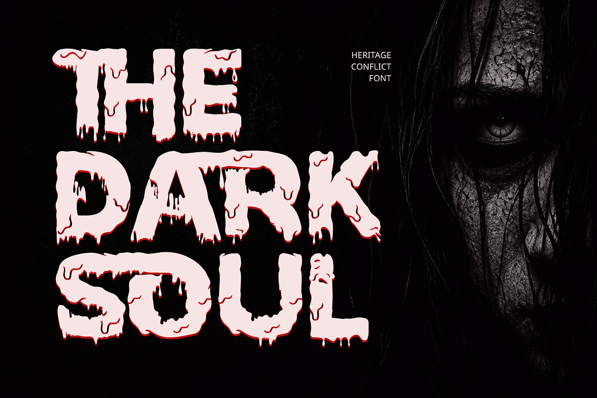 Heritage Conflict - Horror Dripping, a Symbol Font by 177Studio (Photo 2 of 8)