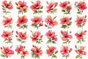 Whimsical Spring Hibiscus Flowers, an Illustration by Craft Nest (Thumbnail 5 of 11)