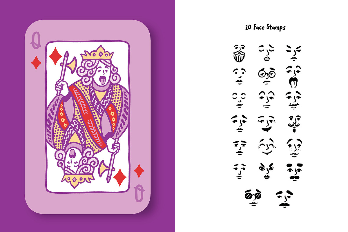 Whimsy Playing Cards for Procreate, a Brush Add-On by Pencil Twist (Photo 6 of 11)