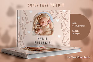 Baby Photo Book Template. Freebie!