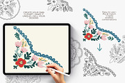 80 floral Procreate stamps, a Brush Add-On by Patishop Art (Thumbnail 5 of 7)