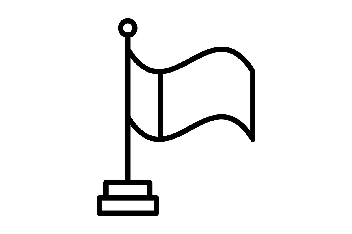 Flag Line Icon, an Icon by Pexelpy