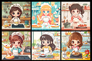 200 Cooking Girl Coloring Pages, a Person Illustration by protabsorkar11 (Thumbnail 7 of 7)