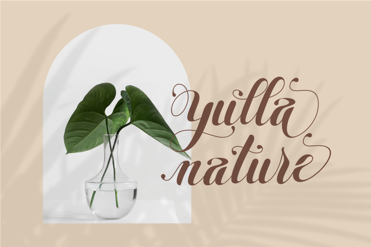Emelya - Elegant Calligraphy Font, a Script Font by Idea Studio (Photo 3 of 11)