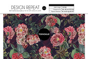 Seamless Dark Vintage Roses, a Pattern Graphic by texvogue (Thumbnail 2 of 13)