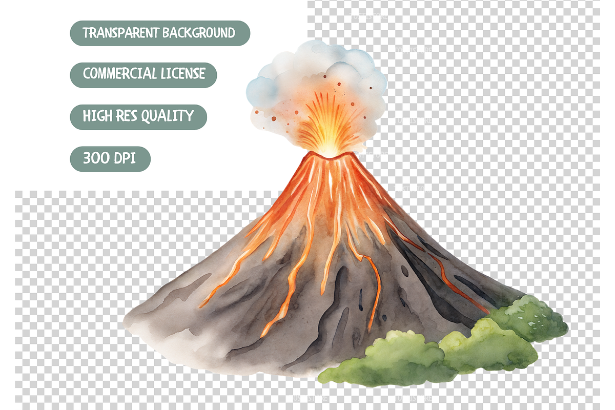 Watercolor Dinosaur Adventure Set, an Illustration by TatiMockup (Photo 7 of 7)