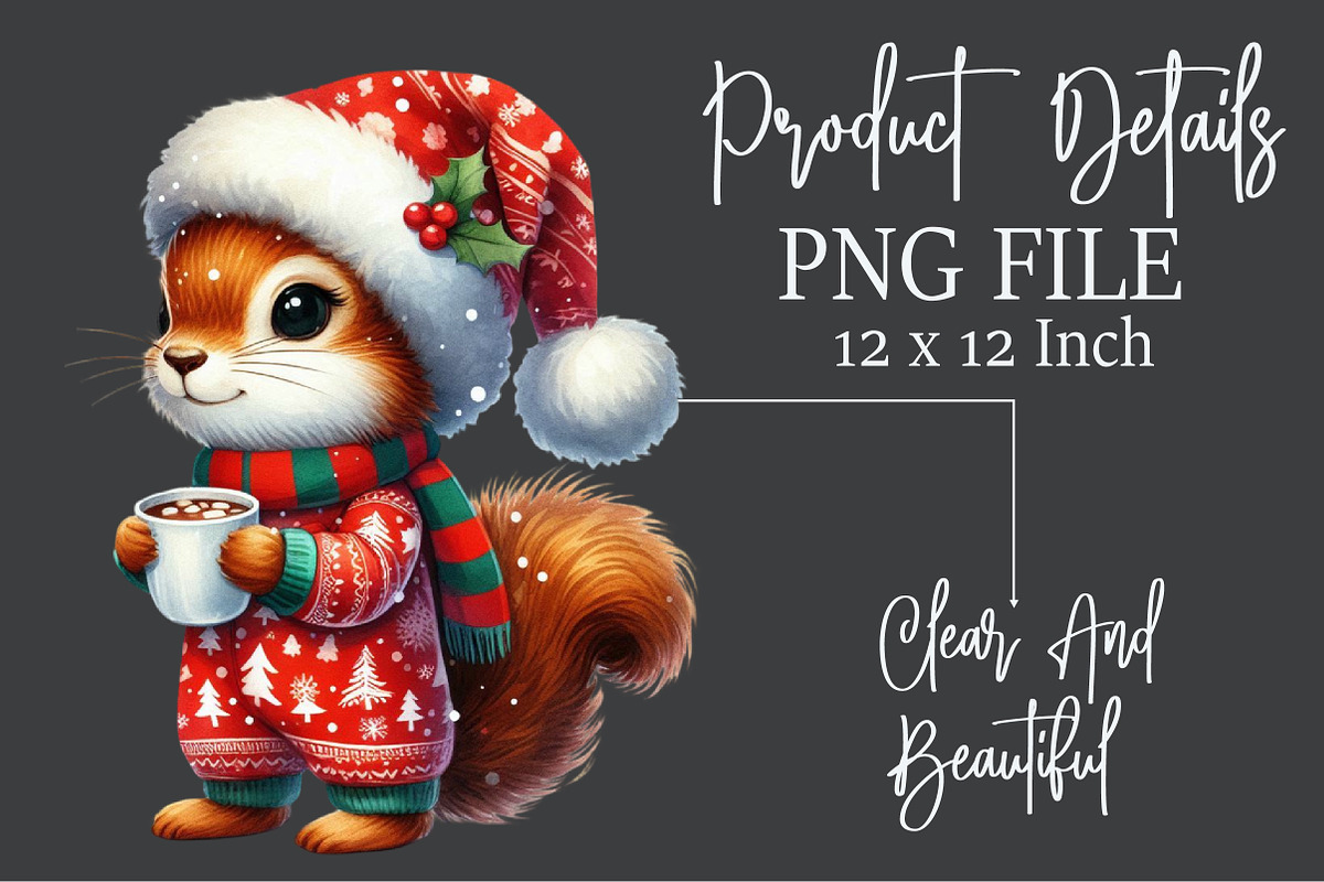 Christmas Squirrel Clipart, an Illustration by Rose Art (Photo 5 of 5)
