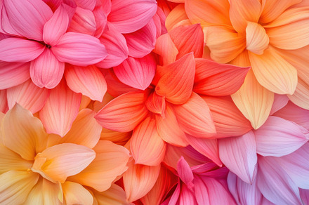 Bright and colorful dahlias in summe, a Photo by Iftikhar Alam