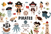 Pirate animal clipart, an Animal Illustration by JulzaArt (Thumbnail 1 of 7)