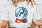 Christmas Snowman Globe Clipart, an Illustration by Libby Wishes (Thumbnail 4 of 8)
